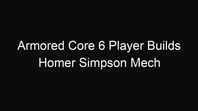 Armored Core 6 Player Builds Homer Simpson Mech
