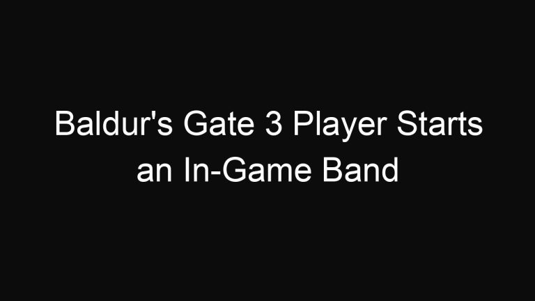 Baldur’s Gate 3 Player Starts an In-Game Band