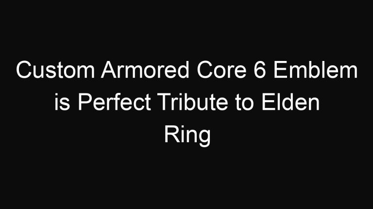 Custom Armored Core 6 Emblem is Perfect Tribute to Elden Ring