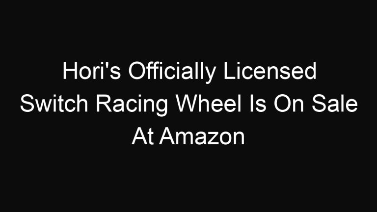 Hori’s Officially Licensed Switch Racing Wheel Is On Sale At Amazon