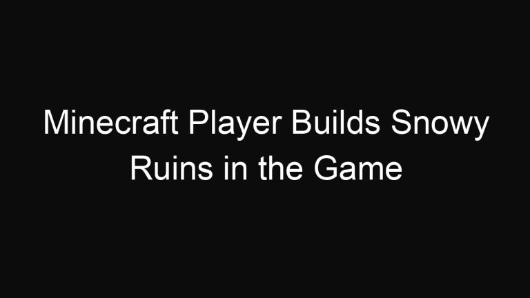 Minecraft Player Builds Snowy Ruins in the Game