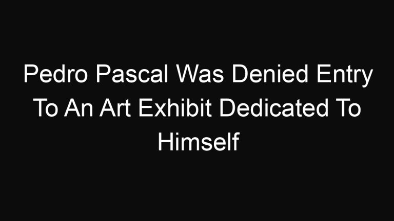 Pedro Pascal Was Denied Entry To An Art Exhibit Dedicated To Himself