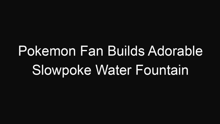 Pokemon Fan Builds Adorable Slowpoke Water Fountain