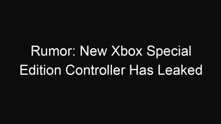 Rumor: New Xbox Special Edition Controller Has Leaked