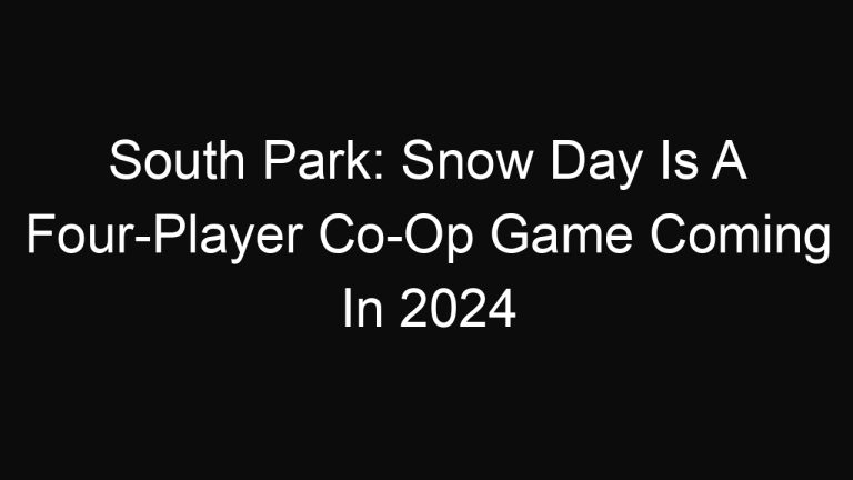 South Park: Snow Day Is A Four-Player Co-Op Game Coming In 2024