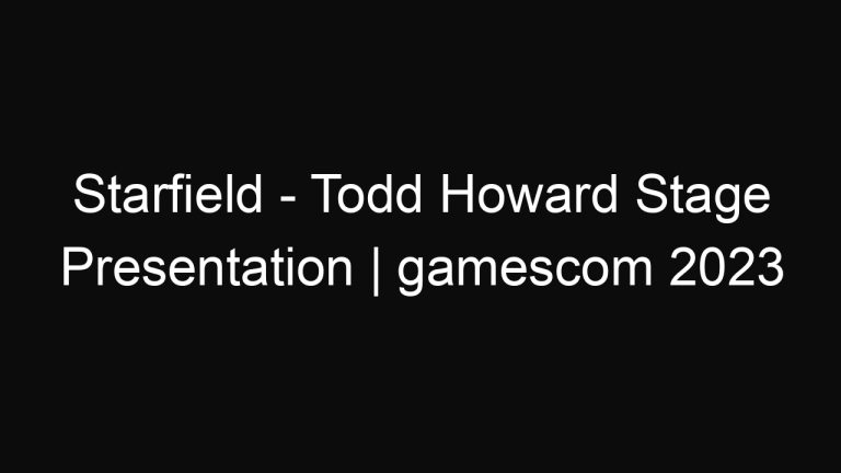 Starfield – Todd Howard Stage Presentation | gamescom 2023