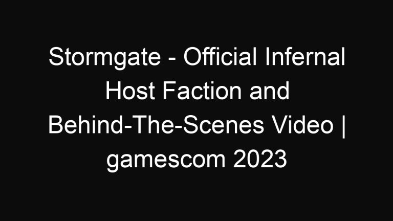 Stormgate – Official Infernal Host Faction and Behind-The-Scenes Video | gamescom 2023