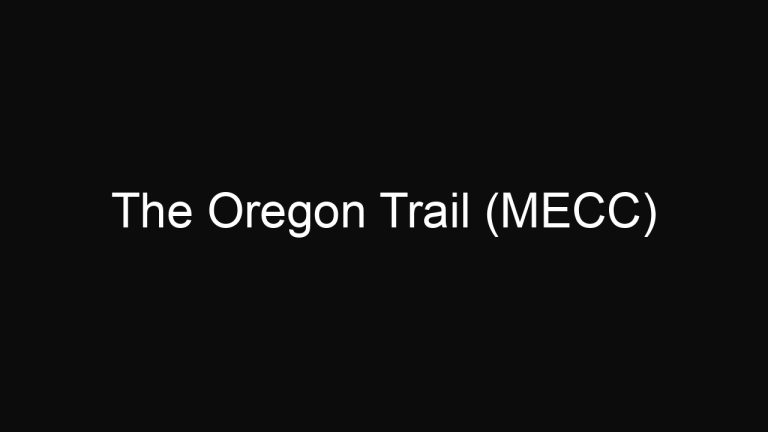 The Oregon Trail (MECC)